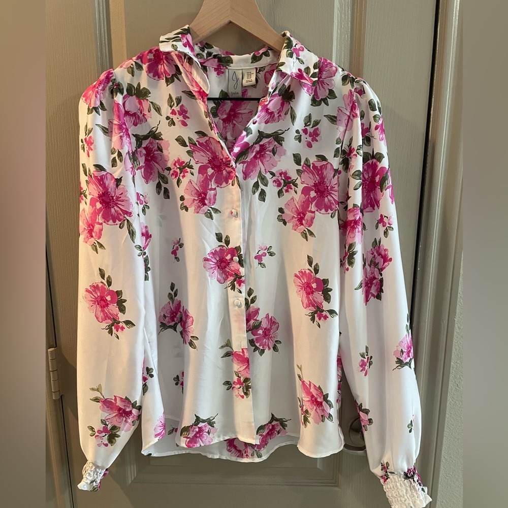 Joie button down floral blouse